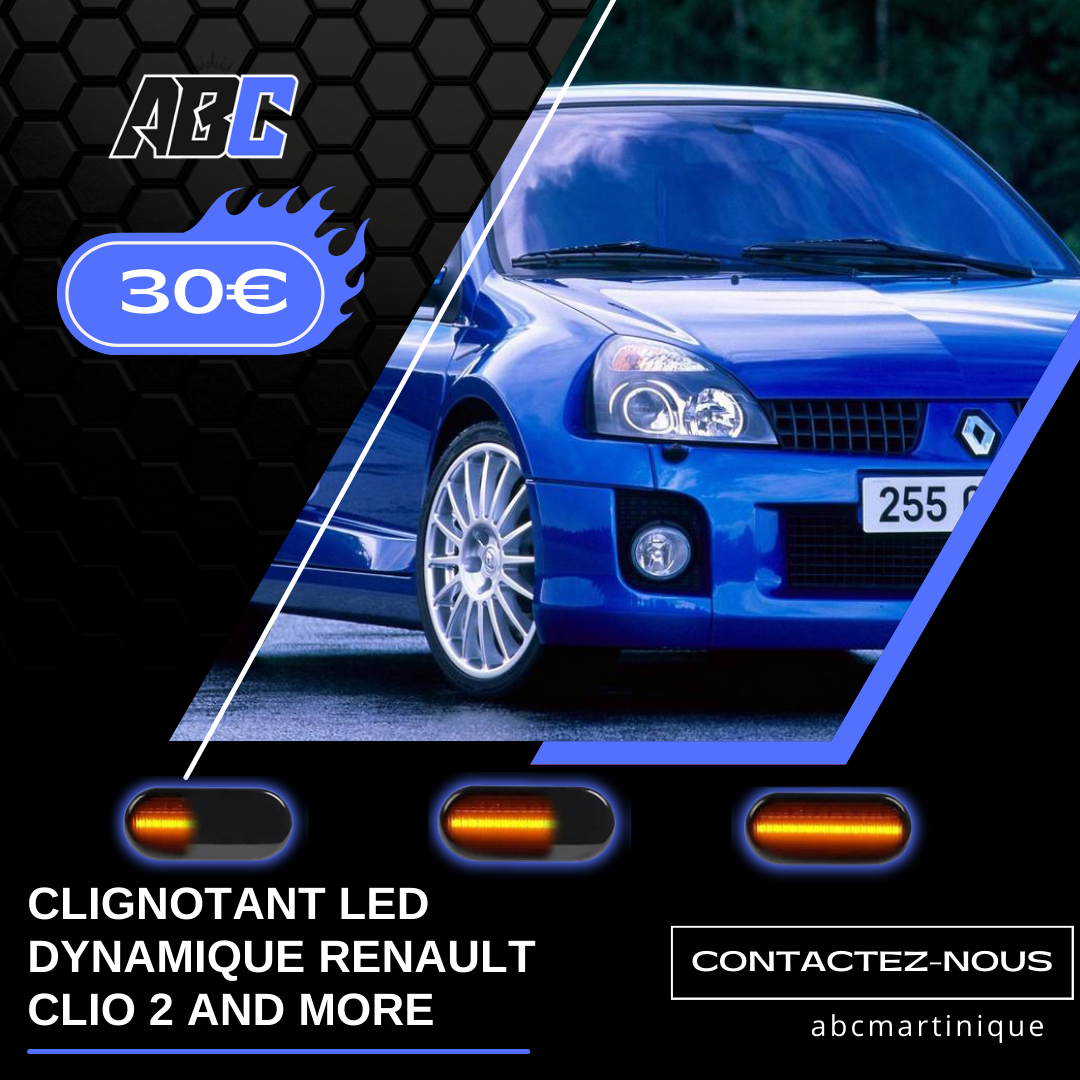 Clignotant led dynamique Renault Clio 1,2 / Kangoo / Mégane / Twingo